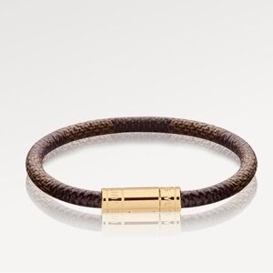 Louis Vuitton Keep It  Monogram Canvas and Gold-Tone Bracelet